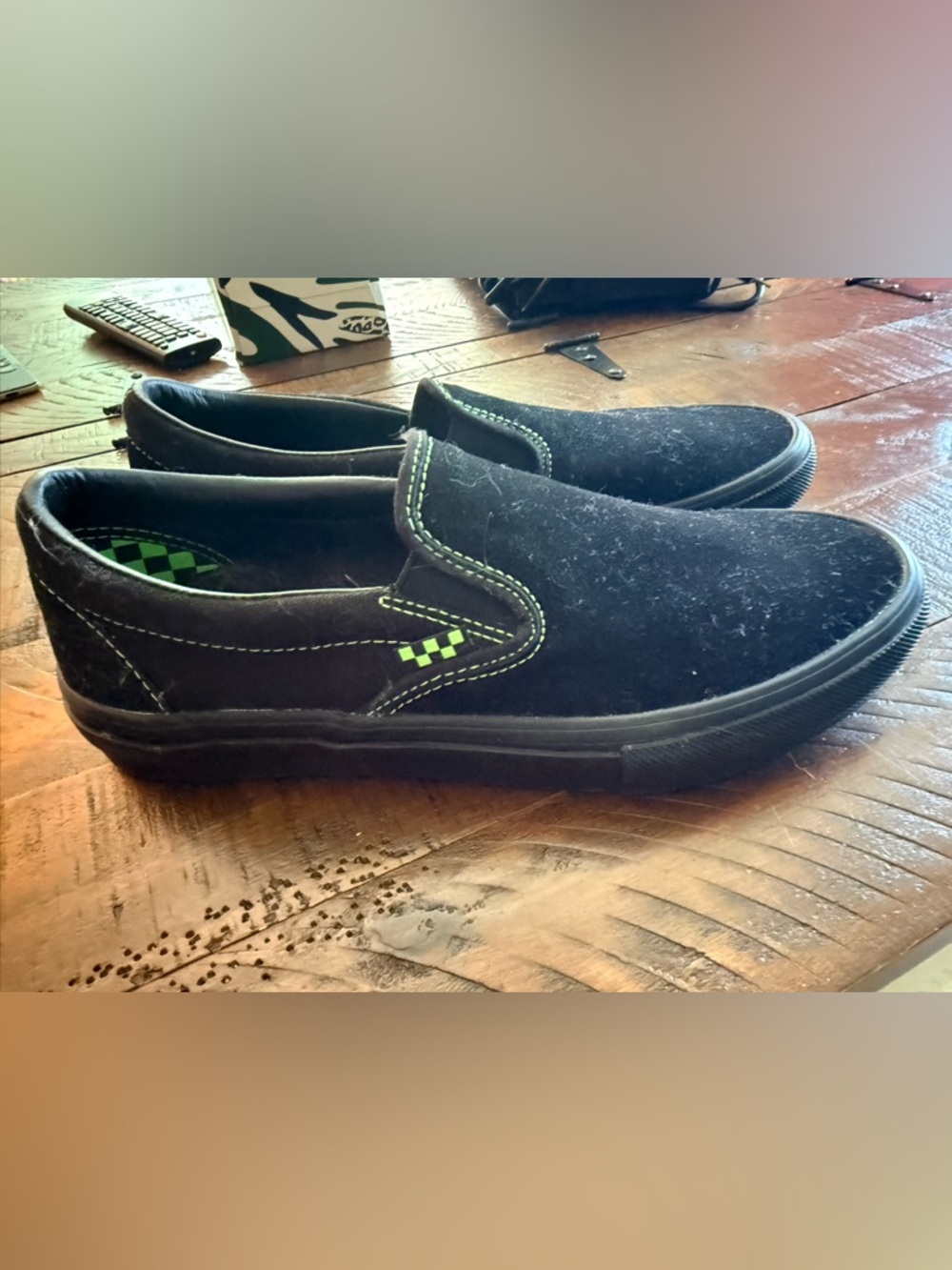 Vans Black Suede Skate Slip-On